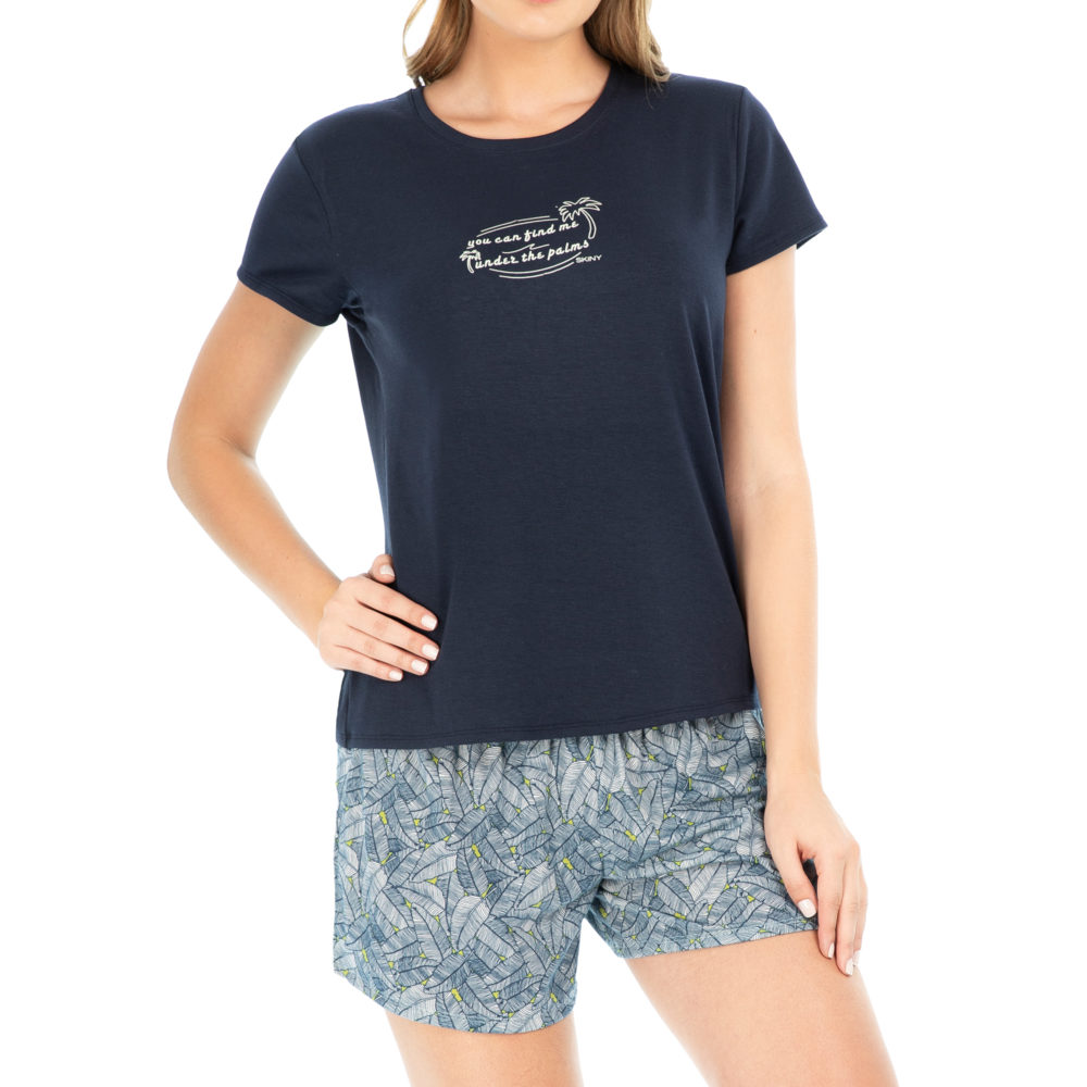PALM TREE BLVD SET PIJAMA MANGA CORTA CON SHORT